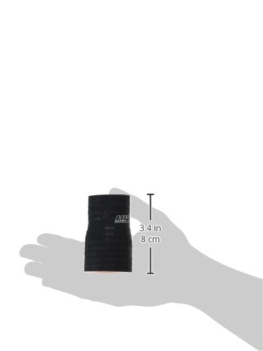 HPS Silicone HTSR-138-162-BLK High Temperature 4-ply Reinforced Reducer Coupler Hose, 100 PSI Maximum Pressure, 3" Length, 1-3/8" > 1-5/8" ID, Black
