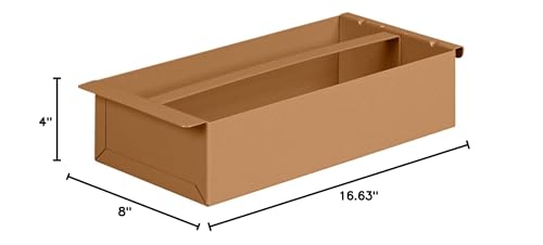 16-5/8 in. Lx8 in. W Tool Tray, Steel, Tan