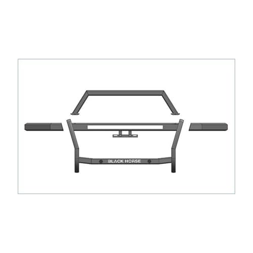 Rambler Black Horse Grille Guard Modular Black Compatible with 2019-2023 Ram 1500-RAG1R02