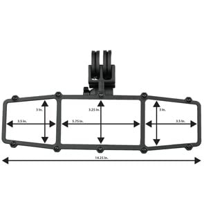 UTVMIRCTR-ES1 Elite ATV Tek Deluxe Adjustable Mount Rear View Mirror