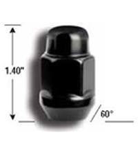 Automotive Gorilla 41148BC Acorn Bulge Black Chrome (3/4" Hex) 14mm x 1.50 Wheel Lug Nut