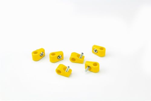Single Place T-CLAMP, 7/16", 6 Pieces, Yellow