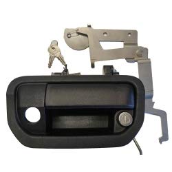 Black Manual Tailgate Lock with Camera-17-19 Honda Ridgeline - Full Handle Replacement