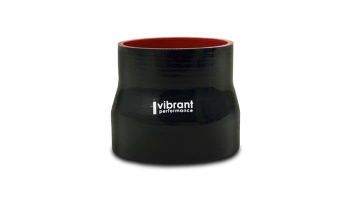 Tubing Coupler, Vibrant, Straight, Reducer, 0.200 in Thick Wall, 4 in Inlet, 4-1/2 in Outlet, 4-1/2 in Long, Silicone, Black, Each