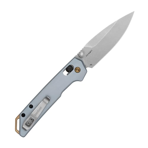Kershaw Folding Mini Iridium Pocket Knife, 3 inch D2 Steel Blade, DuraLock, Aluminum Handle, Pocketclip