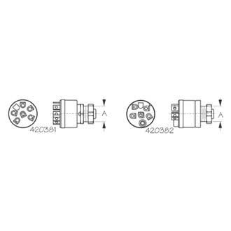 Magneto Style 1 Sea-Dog 420382-1 Three Position Ignition Switch