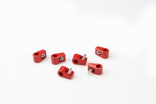 Single Place T-CLAMP, 5/16", 6 Pieces, RED