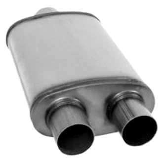 Cherry Bomb Salute Muffler - SA2198 Reversible Oval Body - H4" X W9" X L14" 20" OAL 3-2-1/2" C/D Muffler - Cherry Bomb Salute