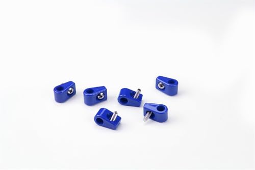 Single Place T-CLAMP, 7/16", 6 Pieces, Blue