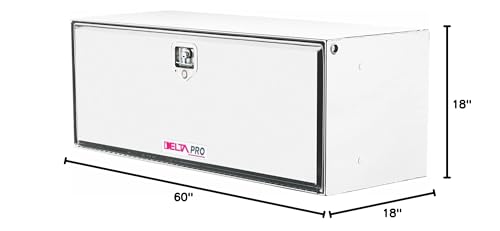 18" Tall Delta Pro 1-008000 White x 18" Deep 60" Long Steel Underbed Truck Box