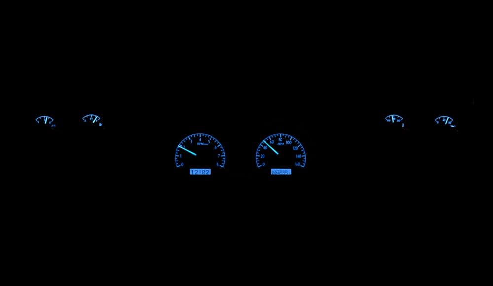 Chevy Chevelle / Monte Carlo VHX System, Black Alloy Style Face, Blue Display 1973-77