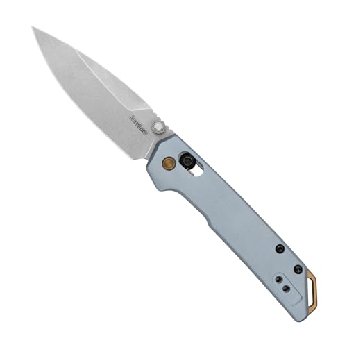Kershaw Folding Mini Iridium Pocket Knife, 3 inch D2 Steel Blade, DuraLock, Aluminum Handle, Pocketclip