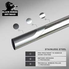 Bumper Guard Modular S/S Black Horse Grille Compatible with 1999-2002 Silverado 1500|00-06 Suburban 1500|2000-2006 Tahoe|00-06 GMC Yukon|2000-2006 GMC Yukon XL 1500-17GT23MSS