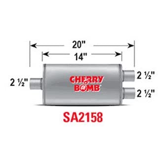 Cherry Bomb Salute Ap Exhaust Technologies Muffler - Stainless Steel Oval-C/D 20' OA