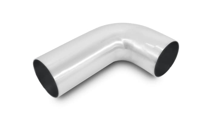 3.5in Vibrant Performance Tubing 90 Degree Bend Aluminum Brushed
