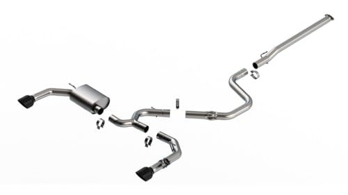 Borla ATAK™ 140925BC - 304 SS Cat-Back Exhaust System with Split Rear Exit