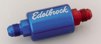 Blue Anodized Aluminum Edelbrock Fuel Filter 8130