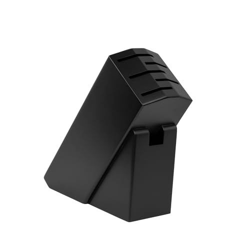 Kershaw Kitchen 6-Piece Knife Block Set - Chef, Bread, Santoku, Utility & Paring Knives with Wood Block, German Stainless Steel Blades, Black Handles