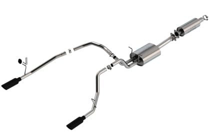 Borla 3.6L V6 19-22 RAM 1500 4DR 140.5/144.6/153.5 WB 2.25in S-Type Cat-Back - Black Chrome Tip - 140852BC