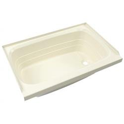 Lippert™ - 27" x 54" x 16" Bathtub Standard; Right Drain; Residential Style w/Apron - Almond
