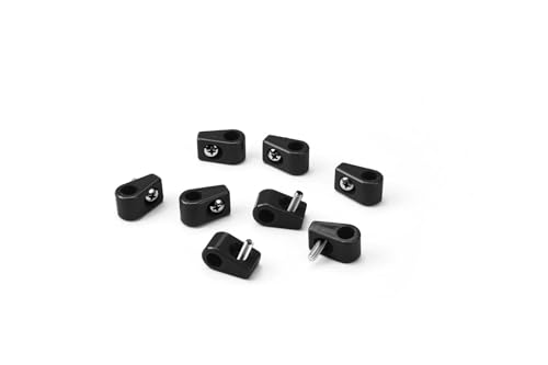 Single Place T-CLAMP, 1/4", 8 Pieces, Black
