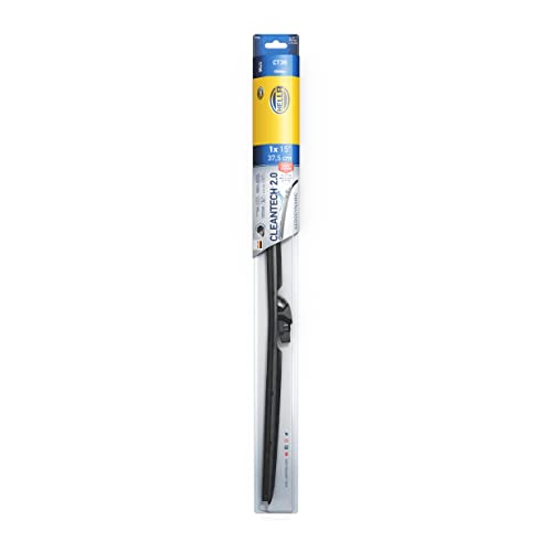 Hella 17 Inch OE Quality All Seasons Nano-Coated Rubber Cleantech Wiper Blade (Single Blade) fits select Domestic, Asian and European vehicle applications / 358054171