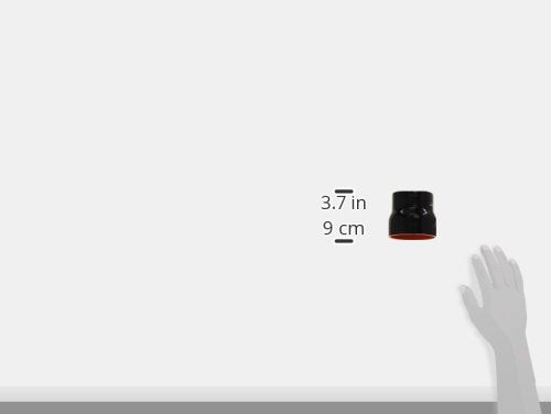 HPS Silicone HTSR-250-300-BLK High Temperature 4-ply Reinforced Reducer Coupler Hose, 50 PSI Maximum Pressure, 3" Length, 2-1/2" > 3" ID, Black