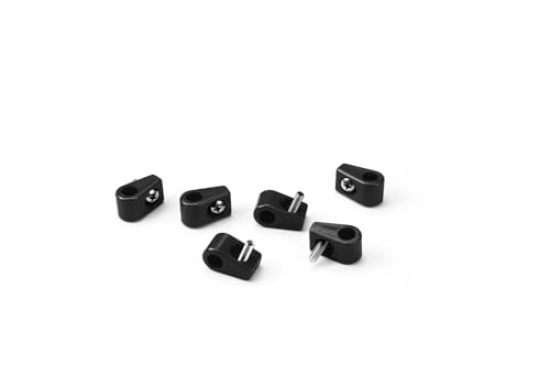Single Place T-CLAMP, 5/16", 6 Pieces, Black