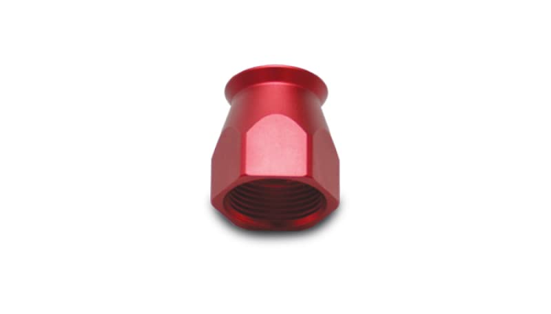 28956R Vibrant Power Fitting, Hose End Socket, PTFE, Replacement, 6AN, Aluminum, Red Anodized, for Vibrant Performance 28000 series and 29000 series Hose Ends for PTFE Line Flex Hose, each