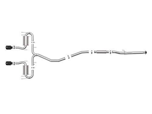 Takeda aFe Power 49-36624-B 3 IN 304 Stainless Steel Cat-Back Exhaust System w/Black Tips