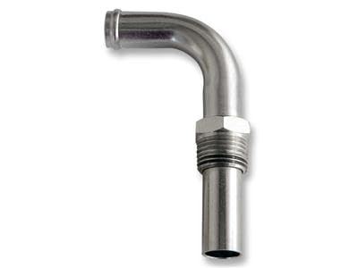 1970 428 Scott Drake Heater Hose Elbow - Silver Zinc Finish