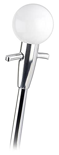 LOKAR 6" Straight Lever GM 200-4R Chrome Muscle Car White Knob Shifter