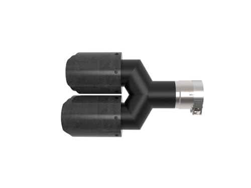 aFe Power 304 Stainless Steel Takeda Clamp-on Exhaust Tip Carbon Fiber 2-1/2 IN Inlet x 4 IN Outlet x 12 IN L 49T25480-C122