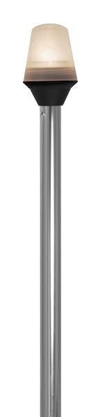 All-Round attwood Frosted Globe Pole Light, Navigation Light, Silver/White, 24 Inch Length 5100-24-1