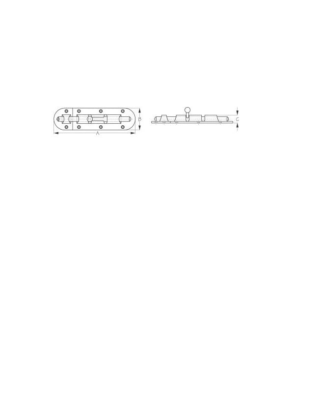 Heavy Duty Sea-Dog Line 221243-1 Barrel Bolt