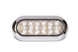 Custer 6.5" Oval Clear LED Surface Mount with Bezel CPL65CL10FB
