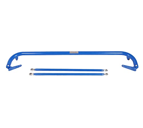 NRG Innovations 49-Inch Harness Bar, Universal Roll Bar for Racing Seats & 4/5/6 Point Harness, Midsize Vehicle Fit, Blue, NRG-HBR-002BL