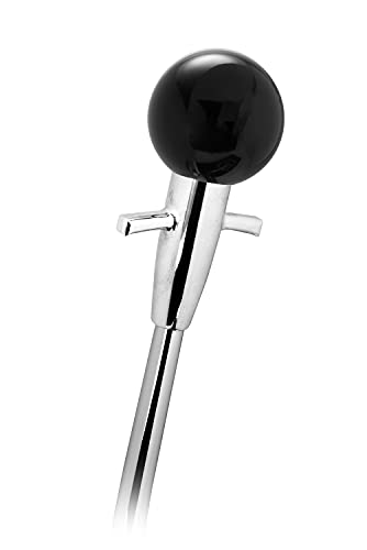 Chrysler FM Shifter 518 Chrome 8" Single Bend Lever Muscle Car Black Knob