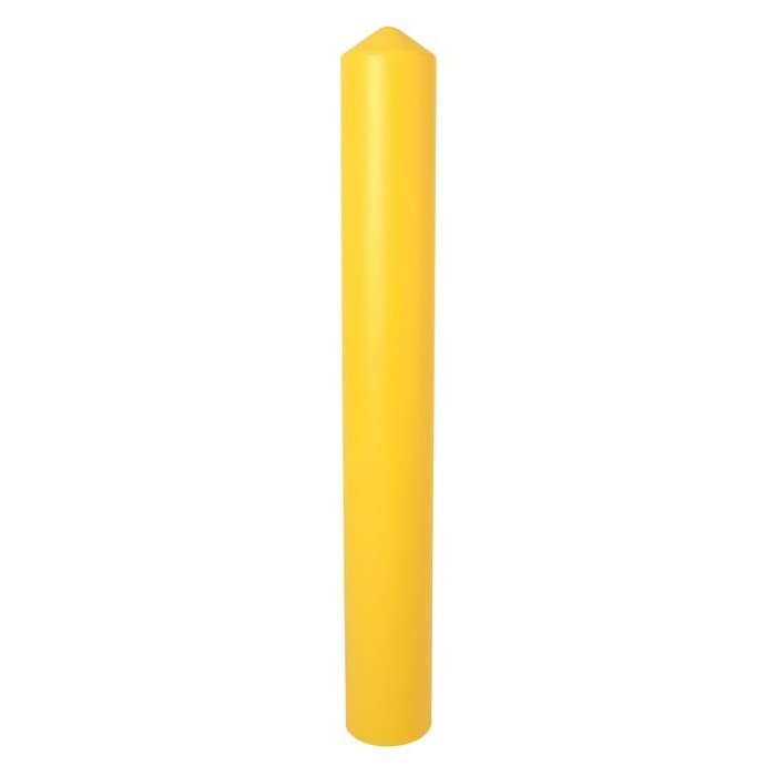 Bollard Covers Eagle for Tall 6 Inch Wide Poles - 72" Tall, Durable Smooth HDPE Plastic - Trimmable Yellow Bollard Post Sleeve for Parking Lots, Warehouses, and Loading Docks, 173672