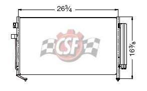 Subaru Forester 2.5L 2008-2003: CSF Radiators Condenser 10643