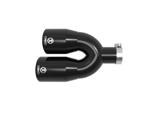 Takeda aFe Power 304 Stainless Steel Clamp-on Exhaust Tip Black 2-1/2 IN Inlet x 4 IN Outlet x 12 IN L 49T25484-B122