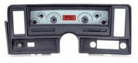 Dakota Digital VHX-69C-NOV-S-R Analog Dash Gauge System Compatible with 1969-76 Chevy Nova Silver Alloy Red Backlighting