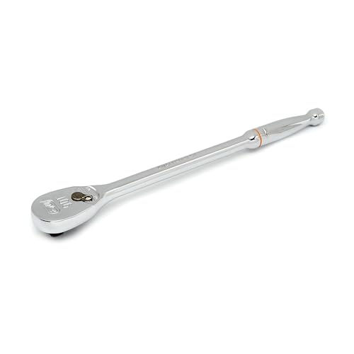 GEARWRENCH 90 Tooth 1/2" Drive Long Handle Teardrop Ratchet 15" - 81360T, Multi, One Size