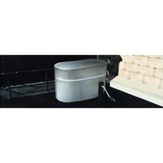 Single ADCO 2711 Silver 20lb, 5-Gallon Diamond Plated Steel Vinyl Propane Tank Cover