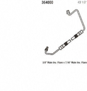 Power Steering Gates 364000 Hose Assembly Pressure Line