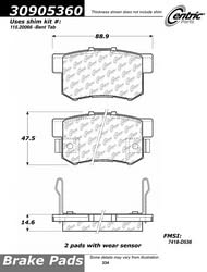 Stoptech Power Slot 30905360 Performance Pad