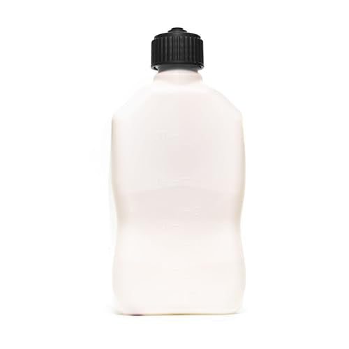 5.5 Gallon VP Racing Motorsport Jug with Contoured Handle, Multipurpose Cap and Rubber Gaskets, White (1 Pack)
