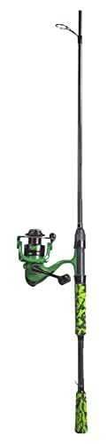 Lunkerhunt Hunter Fishing Rod and Reel Combo 6 Feet 8 Inches | Spinning Reel Right and Left | Lightweight Fishing Rod Combo Atomic Hunter | Premium Medium Power Fishing Pole with EVA Camouflage Grip