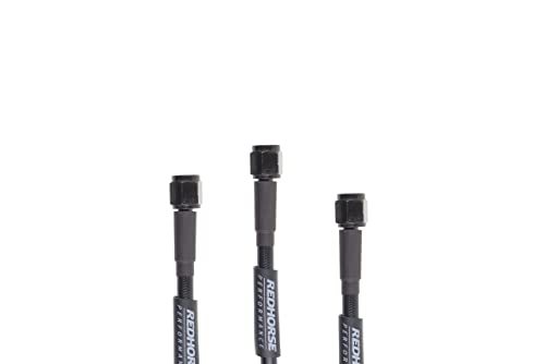 Performance Red Horse 3302-04-36 Straight -4 To Straight -4 36" Pre-Assembled Brake Line-Black