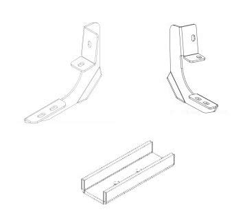 RB10 / RB20 Go Rhino Brackets | Mild Steel, Textured Black | 6942355 | Fits 2015 - 2024 Chevrolet Colorado & GMC Canyon Crew Cab Pickup